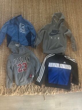 Nike Gray Air Pullover Hoodie - Kids